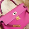 DDMode Factory Hermes Kelly 28CM L3 Rose Purple Chevre Leather Gold Hardware