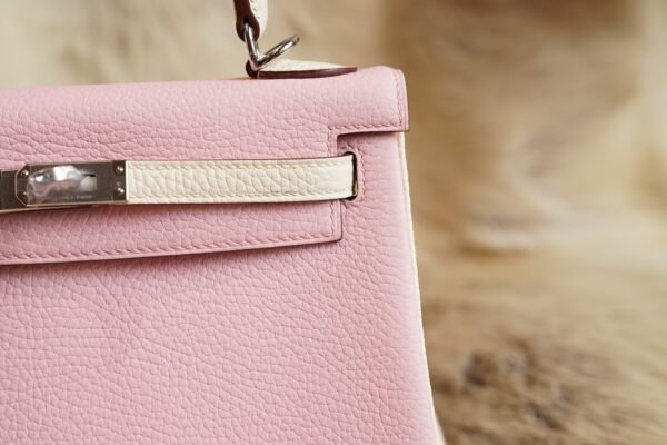 DDMode Whatsapp Hermes 3Q Rose Sakura / 8L Berton Togo Kelly 25CM Silver Hardware