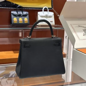 DDMode Hermes Kelly Touch Togo & Matte Alligator CK89 Black 25cm Silver Hardware Phw