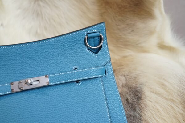 DDMode Factory Hermes Jypsiere 29CM 75 Blue Jean Clemence Silver Hardware