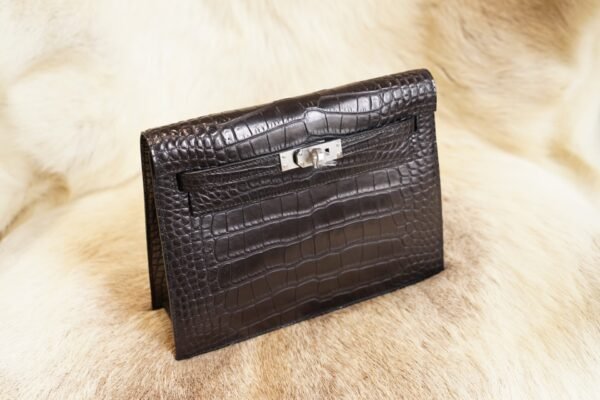 Hermes CK89 Nior Matte Crocodile Kelly Danse 22CM Silver Hardware