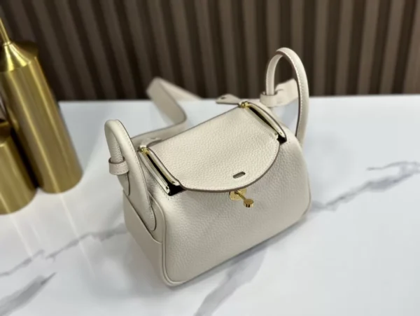 DDMode Factory Mini Lindy Togo Creamy White Gold Hardware 19cm Full Handmade