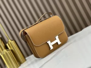 DDMode Hermès Constance Epsom Ck37 Golden Brown Silver Hardware 19cm Full Handmade Phw