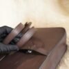 DDMode Factory Hermes 46 Ebene Barenia Leather Halzan 25CM Silver Hardware