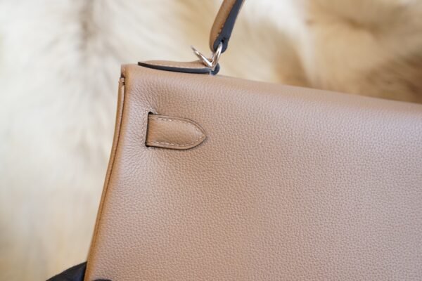 DDMode Factory D0 Beige De Weimer Kelly Retourne 28CM Togo Leather Silver Hardware