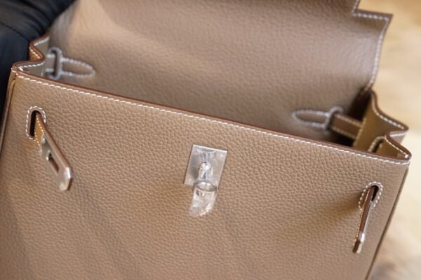 DDMode Factory Hermes CK18 Etoupe Togo Leather Kelly 25CM Silver Hardware