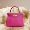 DDMode Factory Hermes Kelly 28CM L3 Rose Purple Chevre Leather Gold Hardware
