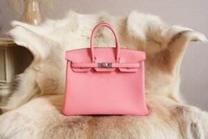 DDMode Hermes Birkin 25CM 8W Rose Azalee Swift Leather Silver Hardware
