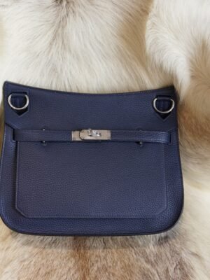 DDMode Hermes CK73 Blue Saphir Jypsiere 29CM Clemence Leather Silver Hardware