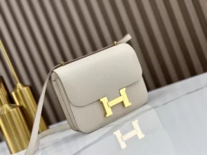DDMode Hermès Constance Epsom Creamy White Gold Hardware 19cm Full Handmade Ghw
