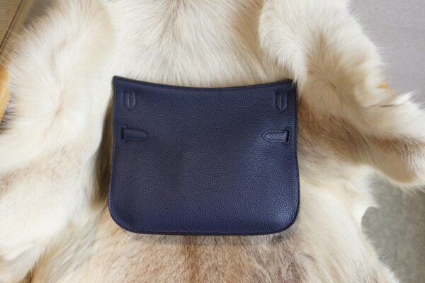 DDMode Hermes CK73 Blue Saphir Jypsiere 29CM Clemence Leather Silver Hardware