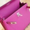DDMode Hermes L3 Rose Purple Togo Leather Kelly Retourne 25CM Silver Hardware