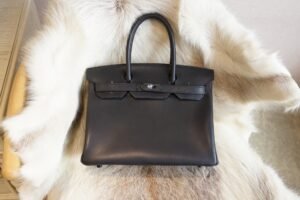 DDMode Hermes Birkin 30CM CK89 Nior So Black Barenia Leather Black Hardware