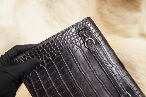 Hermes CK89 Nior Matte Crocodile Kelly Danse 22CM Silver Hardware
