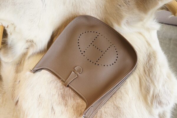 DDMode Wechat Hermes CK18 Etoupe Evelyne 29CM TC Leather Silver Hardware