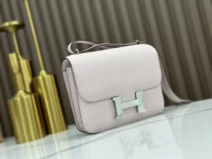 DDMode Hermès Constance Epsom Light Purple Pink Silver Hardware 19cm Full Handmade Phw