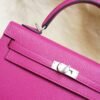 DDMode Wechat Hermes Kelly Sellier 25CM L3 Rose Purple Chevre Leather Silver Hardware