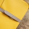 DDMode Factory Hermes Halzan 25CM 9D Jaune Amber Swift Leather Silver Hardware