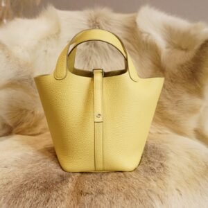 DDMode Whatsapp Hermes 0Y Lemon Yellow Picotin 18CM Clemence Leather