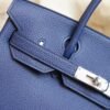 DDMode Hermes 73 Blue Saphir Togo Leather Birkin 30CM Silver Hardware