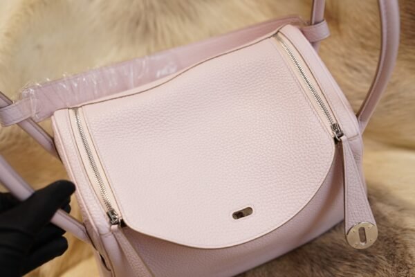 DDMode Factory Hermes 09 Mauve Pale Clemence Lindy 26CM Silver Hardware
