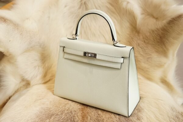 DDMode Whatsapp Hermes Kelly 25CM 0S Vert Fizz Epsom Leather Silver Hardware