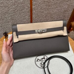 DDMode Kelly Elan 8F Gris Etain Silver Hardware Size 27*15*5cm