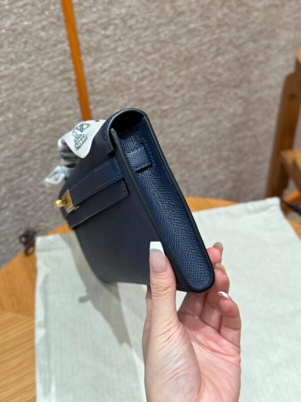 Hermes Kelly Cut 73 Blue Saphir Epsom Leather Gold Hardware
