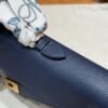 Hermes Kelly Cut 73 Blue Saphir Epsom Leather Gold Hardware