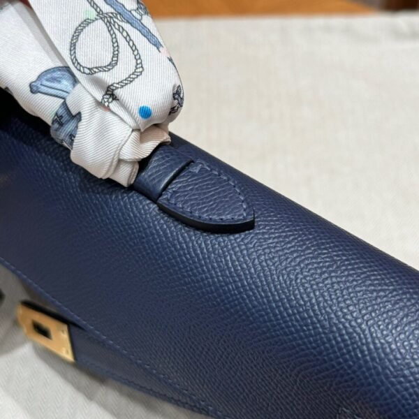 Hermes Kelly Cut 73 Blue Saphir Epsom Leather Gold Hardware