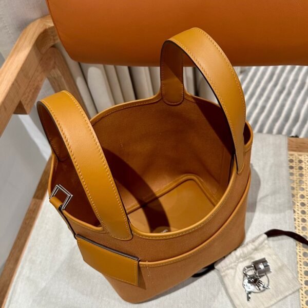 Hermes Picotin 18CM Cargo 2S Sesame Canvas/Clememce Leather Silver Hardware