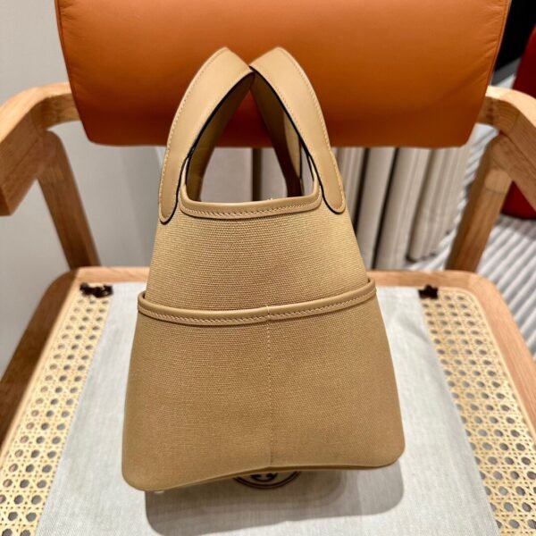 Hermes Picotin 18CM Cargo 0M Chai Canvas/TC Leather Gold Hardware
