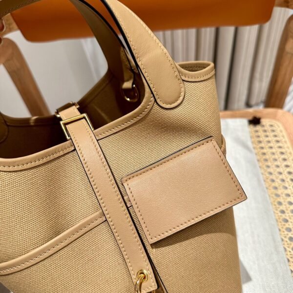 Hermes Picotin 18CM Cargo 0M Chai Canvas/TC Leather Gold Hardware