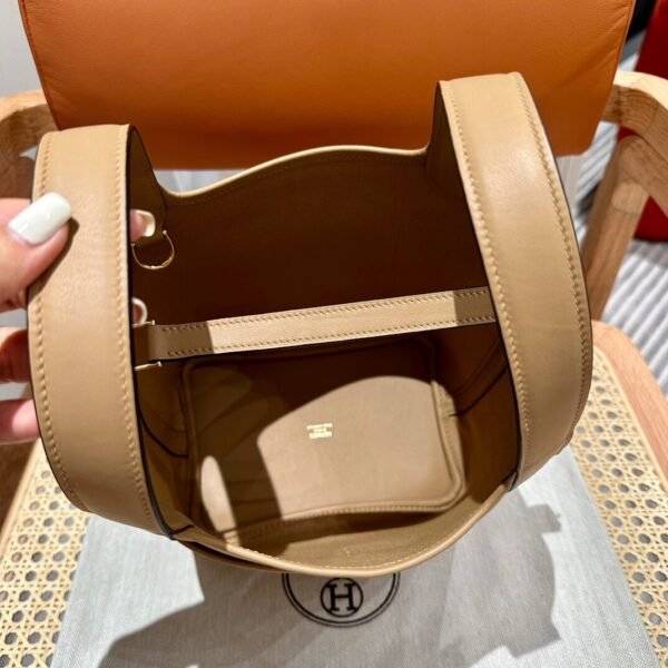 Hermes Picotin 18CM Cargo 0M Chai Canvas/TC Leather Gold Hardware