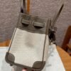 Hermes Birkin 25CM Canvas CK18 Etoupe Swift Leather Silver Hardware