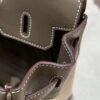 Hermes Birkin 25CM Canvas CK18 Etoupe Swift Leather Silver Hardware