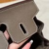 Hermes Birkin 25CM Canvas CK18 Etoupe Swift Leather Silver Hardware
