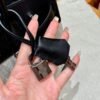 UAE Hermes Birkin 25CM Canvas Bag CK89 Noir Swift Leather Silver Hardware