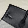 UAE Hermes Birkin 25CM Canvas Bag CK89 Noir Swift Leather Silver Hardware