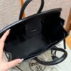 UAE Hermes Birkin 25CM Canvas Bag CK89 Noir Swift Leather Silver Hardware