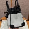 UAE Hermes Birkin 25CM Canvas Bag CK89 Noir Swift Leather Silver Hardware