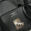 UAE Hermes Birkin 25CM Canvas Bag CK89 Noir Swift Leather Silver Hardware