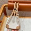 Hermes Birkin 30CM Canvas/Swift Leather Bag 0M Chai Silver Hardware