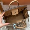 Hermes Birkin 30CM Canvas/Swift Leather Bag 0M Chai Silver Hardware
