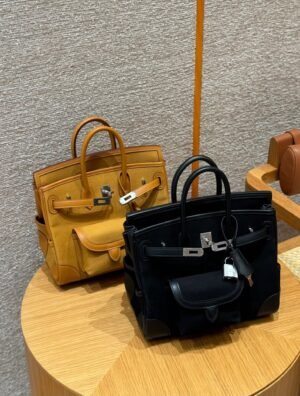 Hermes Birkin Cargo 25CM 2S Sesame & CK89 Black
