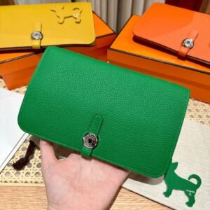 Hermes Purse Dogon Togo 1K Bambou Stamp B Silver Hardware