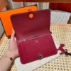 Hermes Wallet Dogon Q5 Rouge Casaque Silver Hardware Togo Leather Purse