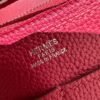 Hermes Wallet Dogon Q5 Rouge Casaque Silver Hardware Togo Leather Purse