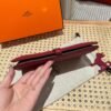 Hermes Wallet Dogon Q5 Rouge Casaque Silver Hardware Togo Leather Purse