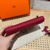 Hermes Wallet Dogon Q5 Rouge Casaque Silver Hardware Togo Leather Purse